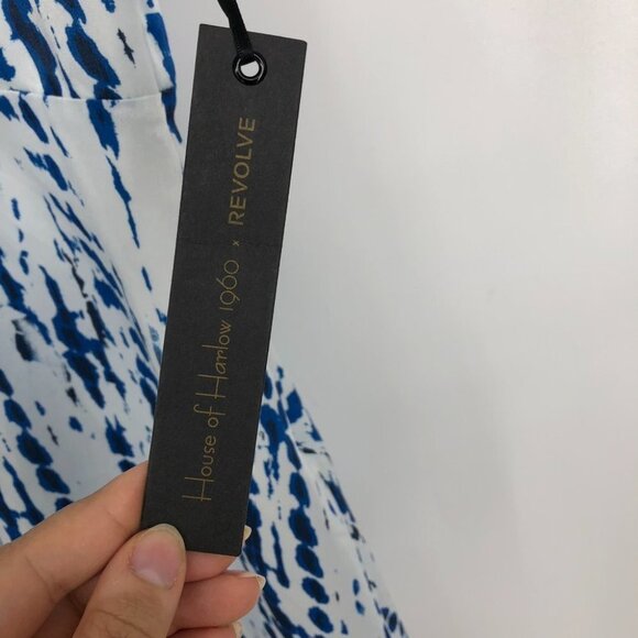 NWT House of Harlow 1960 X REVOLVE  White & Blue Tie Dye Lina Mini Dress size XS - Picture 7 of 16